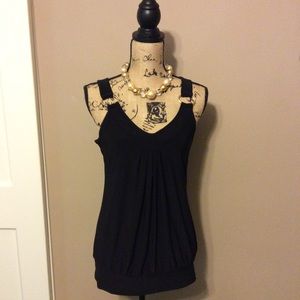 Black sleeveless top